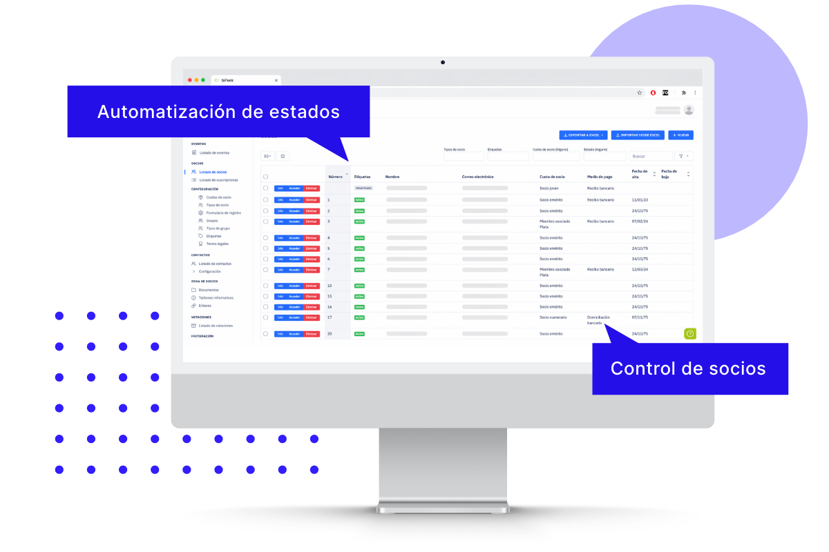 Membership management software for scientific societies